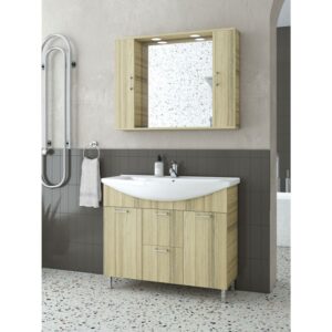 Drop Ritmo 95 Natural Oak Έπιπλο Μπάνιου Μελαμινικό