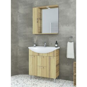 Drop Ritmo 75 Natural Oak Έπιπλο Μπάνιου Μελαμινικό