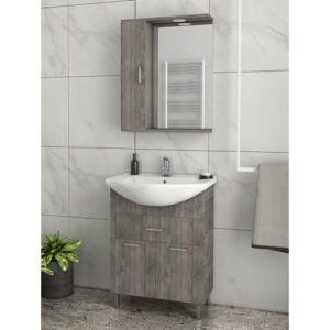 Drop Ritmo 65 Smoked Oak Έπιπλο Μπάνιου Μελαμινικό