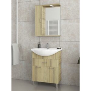 Drop Ritmo 65 Natural Oak Έπιπλο Μπάνιου Μελαμινικό