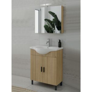 Drop Luna 65 Slavonia Oak 5FLU065SO Έπιπλο Μπάνιου Μελαμινικό