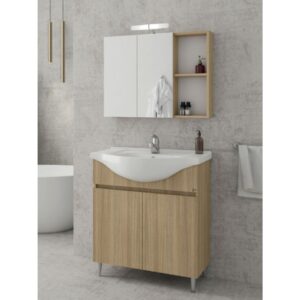 Drop Alfa 75 Slavonia Oak 5FAF075SO Έπιπλο Μπάνιου Μελαμινικό