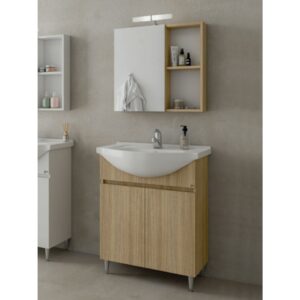 Drop Alfa 65 Slavonia Oak 5FAF065SO Έπιπλο Μπάνιου Μελαμινικό