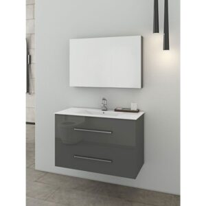 Drop Torino 75 Anthracite Έπιπλο Μπάνιου Μελαμινικό