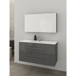 Drop Torino 90 Anthracite Έπιπλο Μπάνιου Μελαμινικό