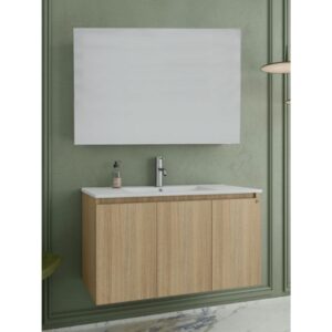 Drop Verona 90 Slavonia Oak 5FVRM90SO Έπιπλο Μπάνιου Μελαμινικό