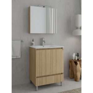 Drop Delta 60 Slavonia Oak 5FDL060SO Έπιπλο Μπάνιου Μελαμινικό