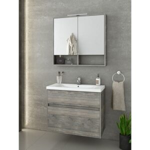 Drop Instinct 80 Smoked Oak Έπιπλο Μπάνιου Μελαμινικό