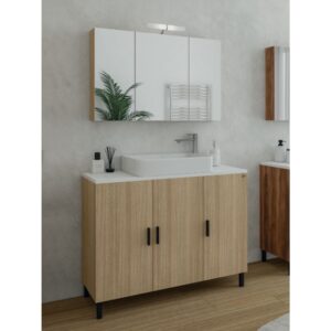 Drop Roma 100 Slavonia Oak 5FRMP10SO Έπιπλο Μπάνιου Μελαμινικό