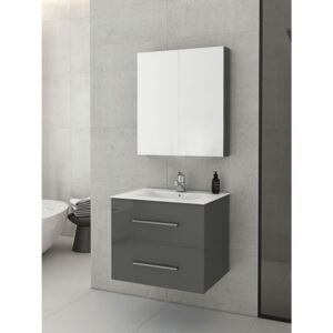 Drop Torino 60 Anthracite Έπιπλο Μπάνιου Μελαμινικό