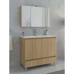 Drop Delta 90 Slavonia Oak 5FDL090SO Έπιπλο Μπάνιου Μελαμινικό