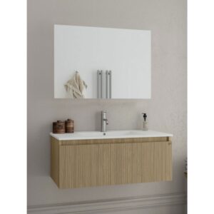 Drop Liberty 100 Slavonia Oak & Strada 5FLIM10LO Έπιπλο Μπάνιου Μελαμινικό