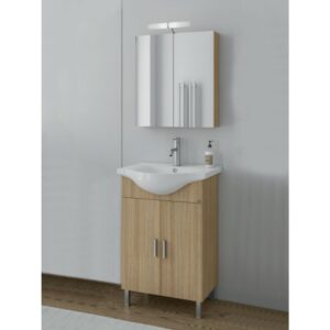 Drop Luna 55 Slavonia Oak 5FLU055SO Έπιπλο Μπάνιου Μελαμινικό