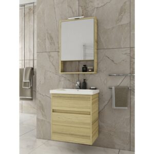 Drop Instinct 55 Natural Oak Έπιπλο Μπάνιου Μελαμινικό