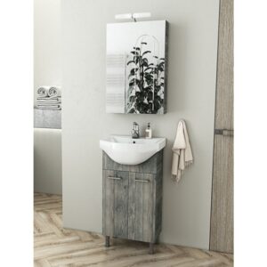 Drop Ritmo 45 Smoked Oak Έπιπλο Μπάνιου Μελαμινικό