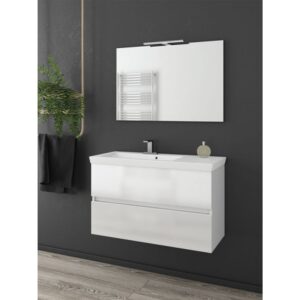 Drop Luxus 85 White-1 Έπιπλο Μπάνιου Λευκό