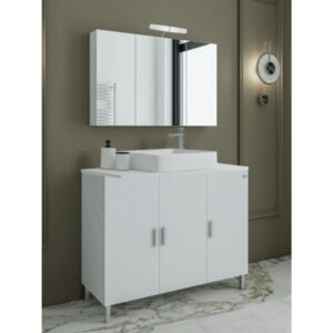 Drop Roma 100 White 5FRMP10WH Έπιπλο Μπάνιου Λευκό