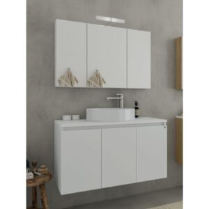 Drop Verona 100 White 5FVRP10WH Έπιπλο Μπάνιου Λευκό