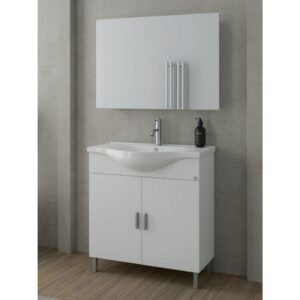 Drop Luna 80 White 5FLUM80WH Έπιπλο Μπάνιου Λευκό