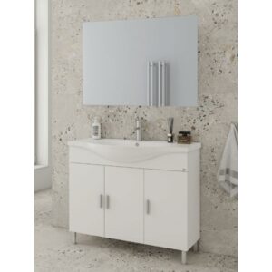 Drop Luna 100 White 5FLUM100WH Έπιπλο Μπάνιου Λευκό