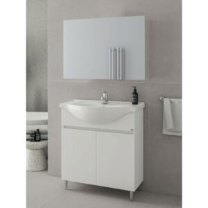 Drop Alfa 85 White 5FAFM85WH Έπιπλο Μπάνιου Λευκό