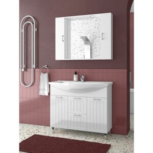 Drop Ritmo 95 White Έπιπλο Μπάνιου Λευκό