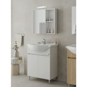 Drop Alfa 65 White 5FAF065WH Έπιπλο Μπάνιου Λευκό