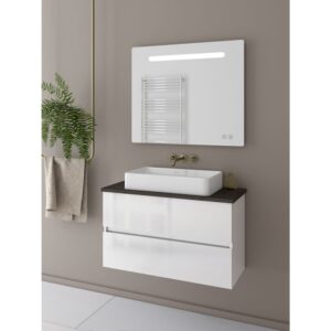 Drop Luxus 70 White-Top-2 Έπιπλο Μπάνιου Λευκό