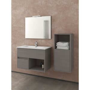 Drop Sorrento 75 Cement Wood Έπιπλο Μπάνιου Μοντέρνο