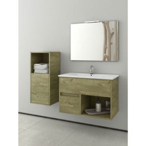 Drop Sorrento 75 Natural Wood Έπιπλο Μπάνιου Μοντέρνο