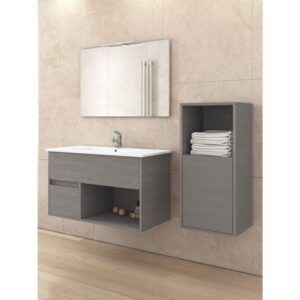 Drop Sorrento 85 Cement Wood Έπιπλο Μπάνιου Μοντέρνο