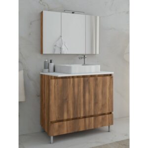 Drop Delta 90 Amber Baroque Oak 5FDLP90WH Έπιπλο Μπάνιου Μοντέρνο