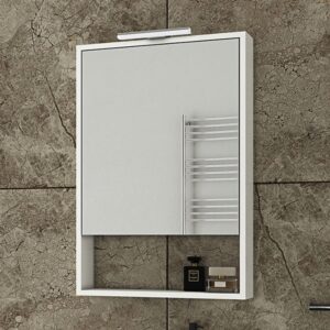 Drop Instinct 55 White Καθρέπτης Επίπλου Μπάνιου