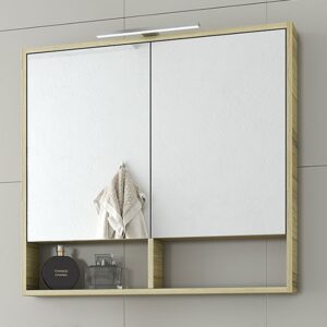 Drop Instinct 80 Natural Oak Καθρέπτης Επίπλου Μπάνιου