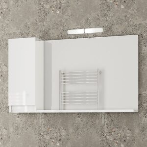 Drop Senso 105 White Καθρέπτης Επίπλου Μπάνιου