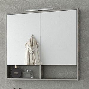 Drop Instinct 80 Smoked Oak Καθρέπτης Επίπλου Μπάνιου