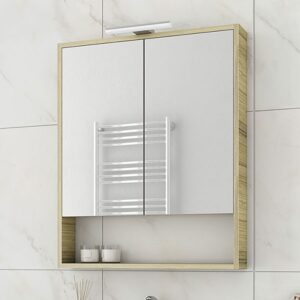 Drop Instinct 65 Natural Oak Καθρέπτης Επίπλου Μπάνιου