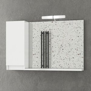 Drop Senso 85 White Καθρέπτης Επίπλου Μπάνιου
