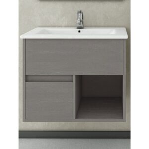 Drop Sorrento 65 Cement Wood Βάση Επίπλου Μπάνιου Με Νιπτήρα