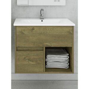 Drop Sorrento 65 Natural Wood Βάση Επίπλου Μπάνιου Με Νιπτήρα