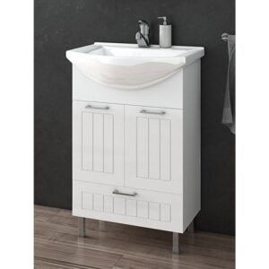 Drop Ritmo 55 White Βάση Επίπλου Μπάνιου Με Νιπτήρα