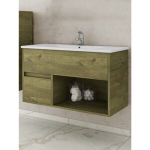 Drop Sorrento 85 Natural Wood Βάση Επίπλου Μπάνιου Με Νιπτήρα