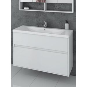 Drop Instinct 100 White Βάση Επίπλου Μπάνιου Με Νιπτήρα