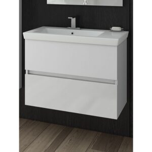 Drop Luxus 70 White Βάση Επίπλου Μπάνιου Με Νιπτήρα