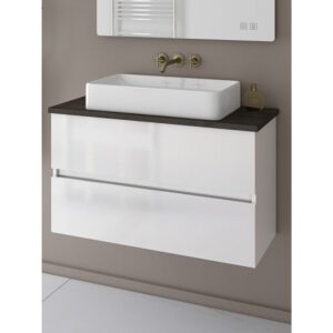 Drop Luxus 80 White Βάση Επίπλου Μπάνιου Με Νιπτήρα