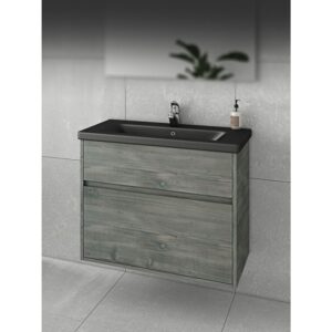 Drop Instinct 80 Smoked Oak BL-1 Βάση Επίπλου Μπάνιου Με Νιπτήρα