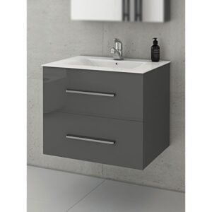 Drop Torino 60 Anthracite Βάση Επίπλου Μπάνιου Με Νιπτήρα