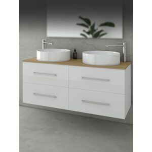 Drop Torino 120 White-1 Βάση Επίπλου Μπάνιου Με Νιπτήρα