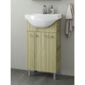 Drop Ritmo 45 Natural Oak Βάση Επίπλου Μπάνιου Με Νιπτήρα