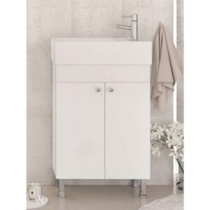 Drop Litos 50 SG White Βάση Επίπλου Μπάνιου Με Νιπτήρα